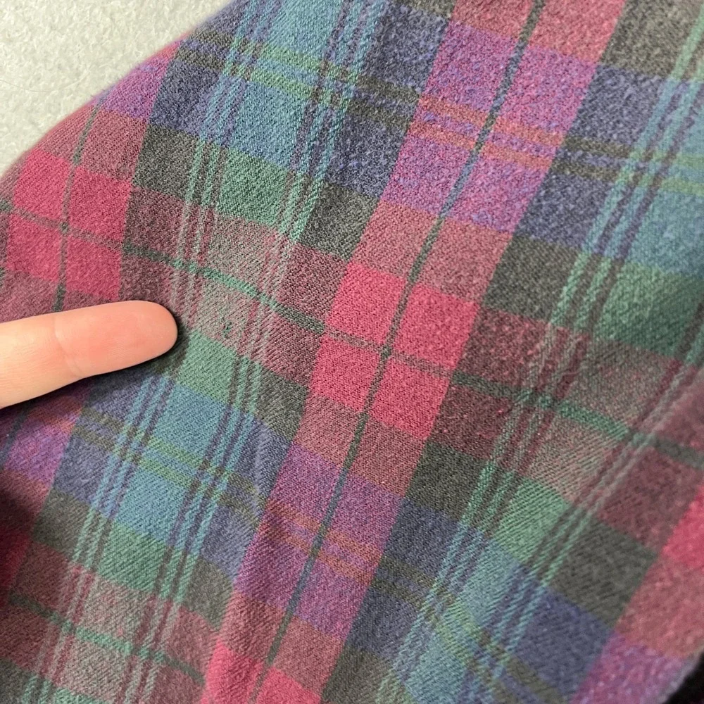 VTG LL Bean Northwoods Flannel Shirt Mens L Red Tartan Plaid Cotton 1990s USA‎